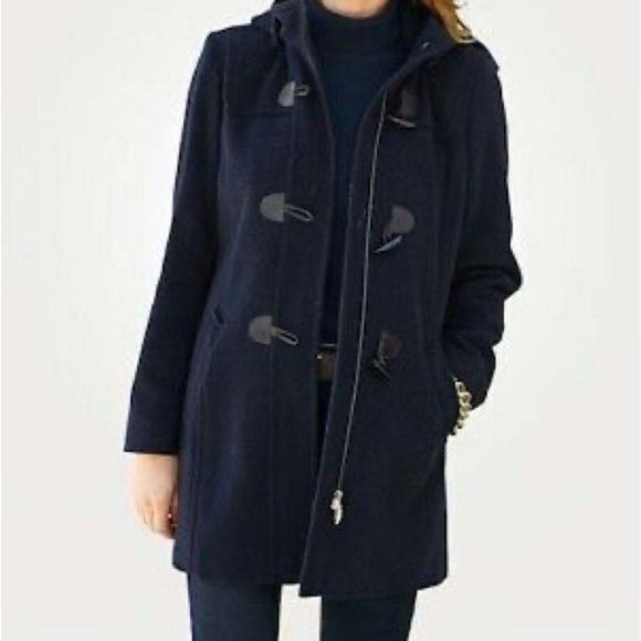 Nautica wool toggle black coat women’s M - Picture 1 of 7